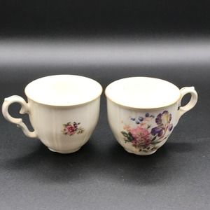 2 Vintage MZ Altrohlau Porcelain Demitasse Teacups RARE Czechoslovakia 1922-45